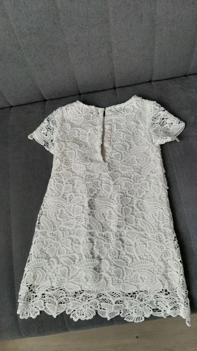 Sukienka biała, rozmiar 92, chrzest, sesja