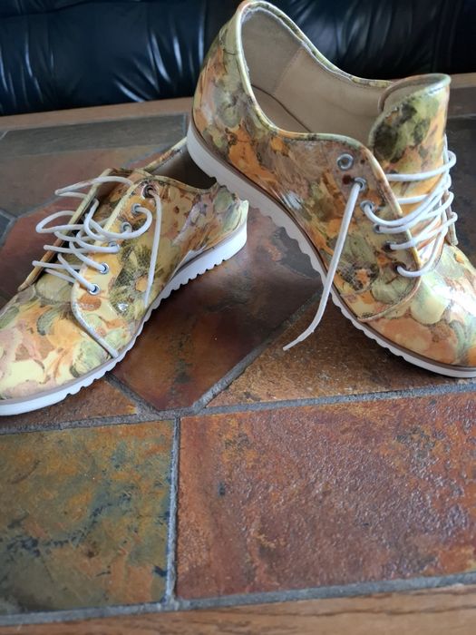 Kolorowe skórzane półbuty