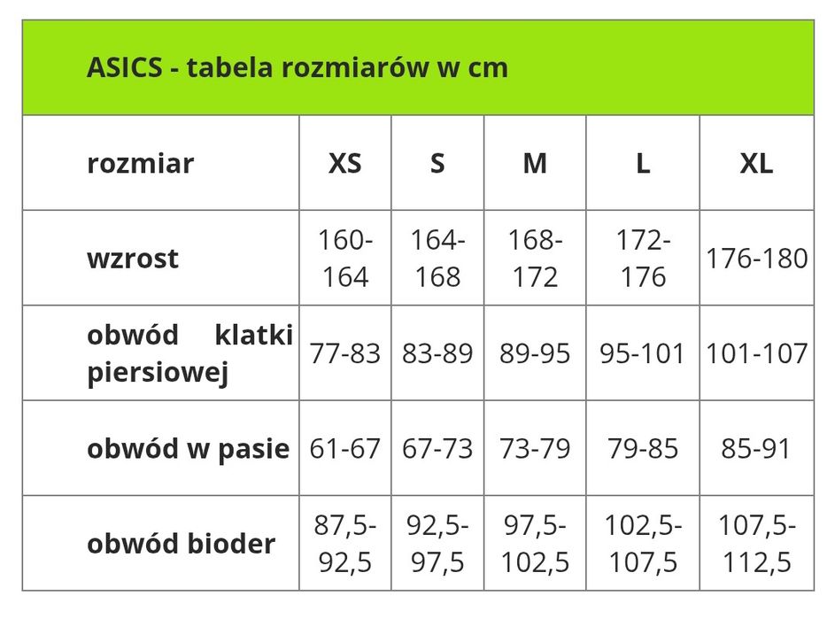 Bluzka techniczna, sportowa Asics, XS (34), S (36)