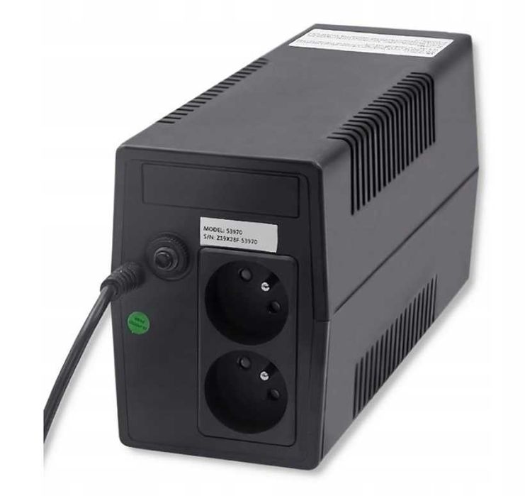ДБЖ UPS новий Qoltec 1000 В.А 600w Аварійне джерело живлення