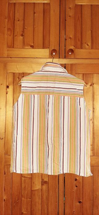 Bezrękawnik Koszula FITT Paski L Bardzo Dobry Stan