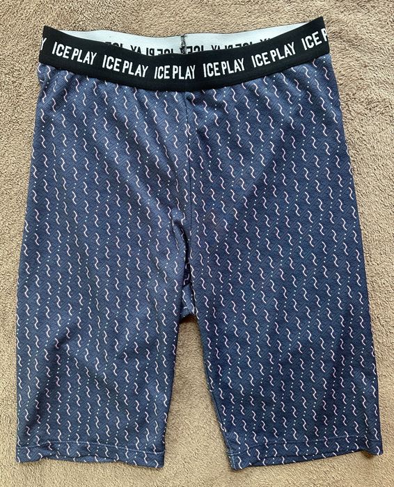 Kolarki getry legginsy Ice Play granatowe wzór M