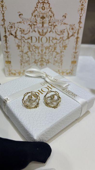 DIOR® Luksusowe kolczyki CD® ekskluzywna biżuteria kolczyki