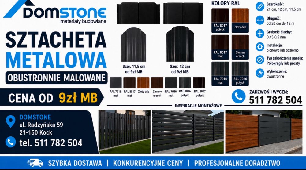 Sztachety metalowe