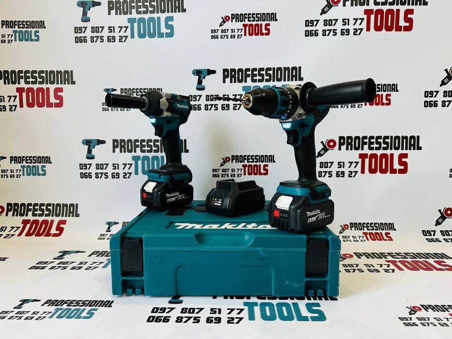 Makita 2/1 Ударний Гайковерт DTW500 + Безщітковий Шуруповерт DHP485BL