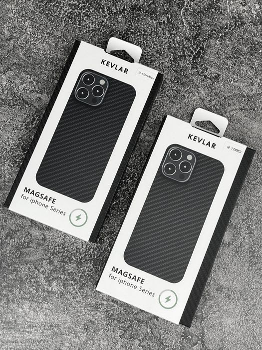 Чехол тонкий Kevlar Carbon MagSafe на iPhone 17 Pro Max/ 17 Pro Чохол