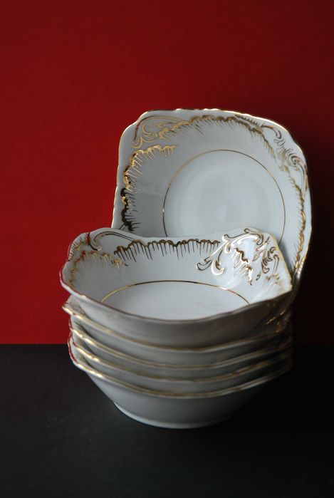 Porcelana Ćmielów. Rococo. Zestaw 6 salaterek.