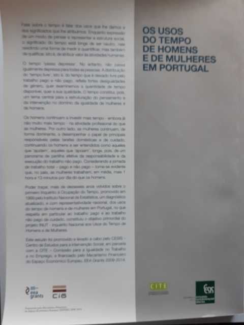 Livro "Os Usos do Tempo de Homens e de Mulheres em Portugal"