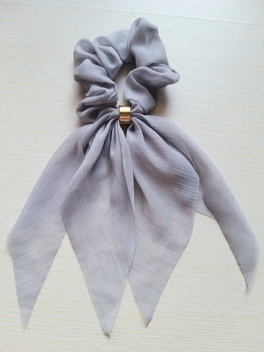 Fitas de Cabelo Scrunchie Cinza