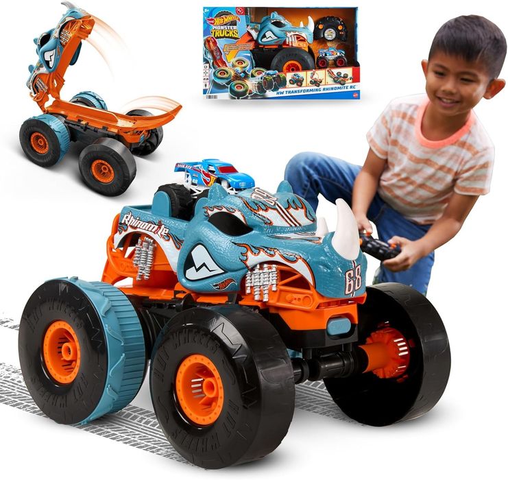 Hot Wheels Monster Trucks Rhinomite Мега Трансформація RC на радіокеро