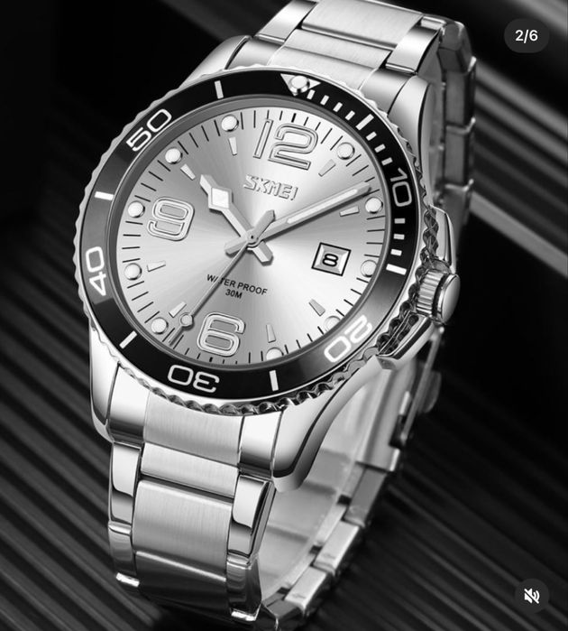 Чоловічий годинник SKMEI /  сталь / Водонепроникний 30м /NEW