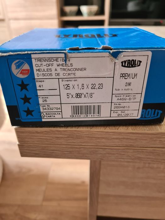 Tarcze tyrolit premium 1.6 mm