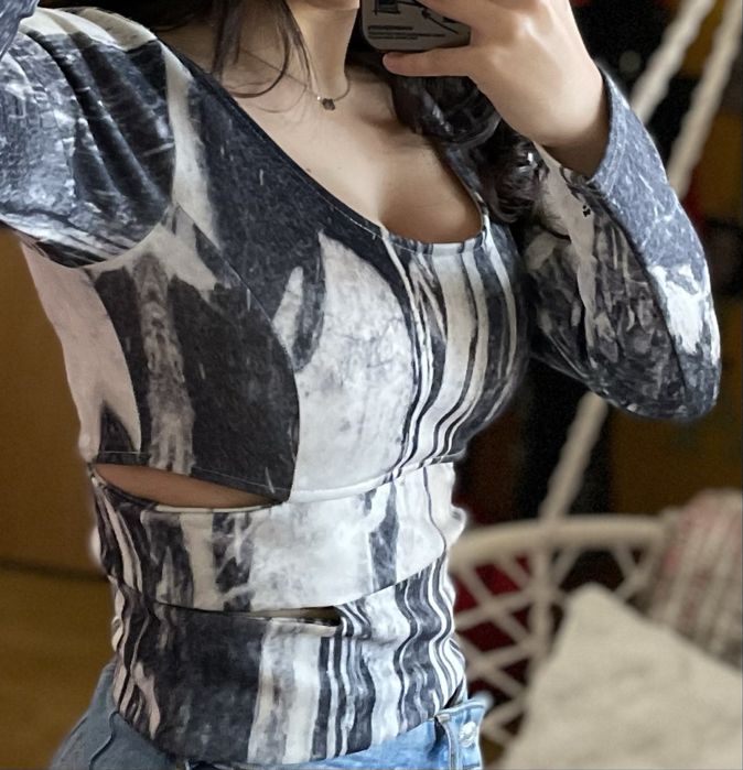 Camisola com retalhos