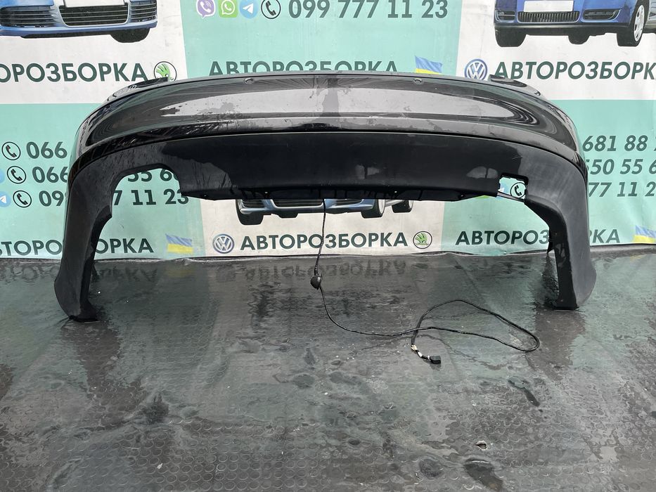 Задній бампер шкода октавія а5 ліфтбек 9910 чорний octavia a5