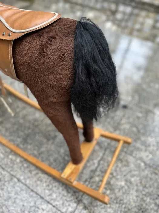 Koń na biegunach antyk vintage kolekcjonerski duży 107 cm