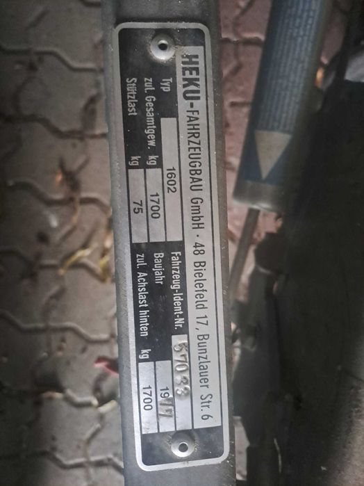 Przyczepa podłodziowa dwuosiowa HEKU z łódką OKAZJA !!!