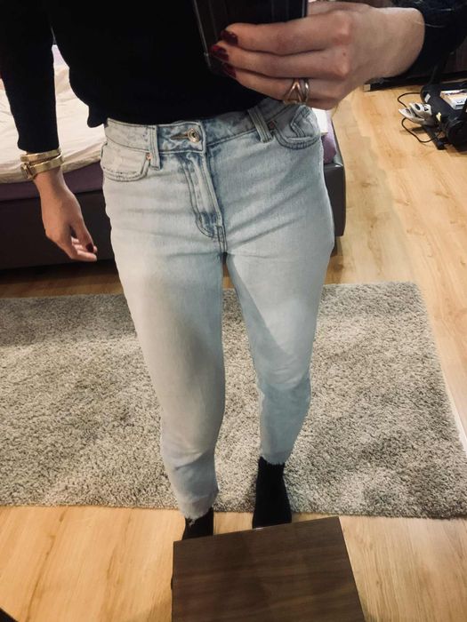 Jeansy blekitne only rozm xxs mom fit