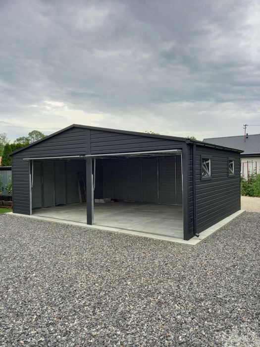 Garaż blaszany blaszak drewnopodobny