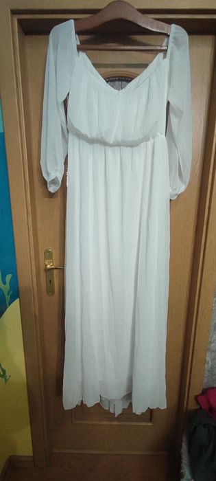 Suknia ślubna gładka Boho