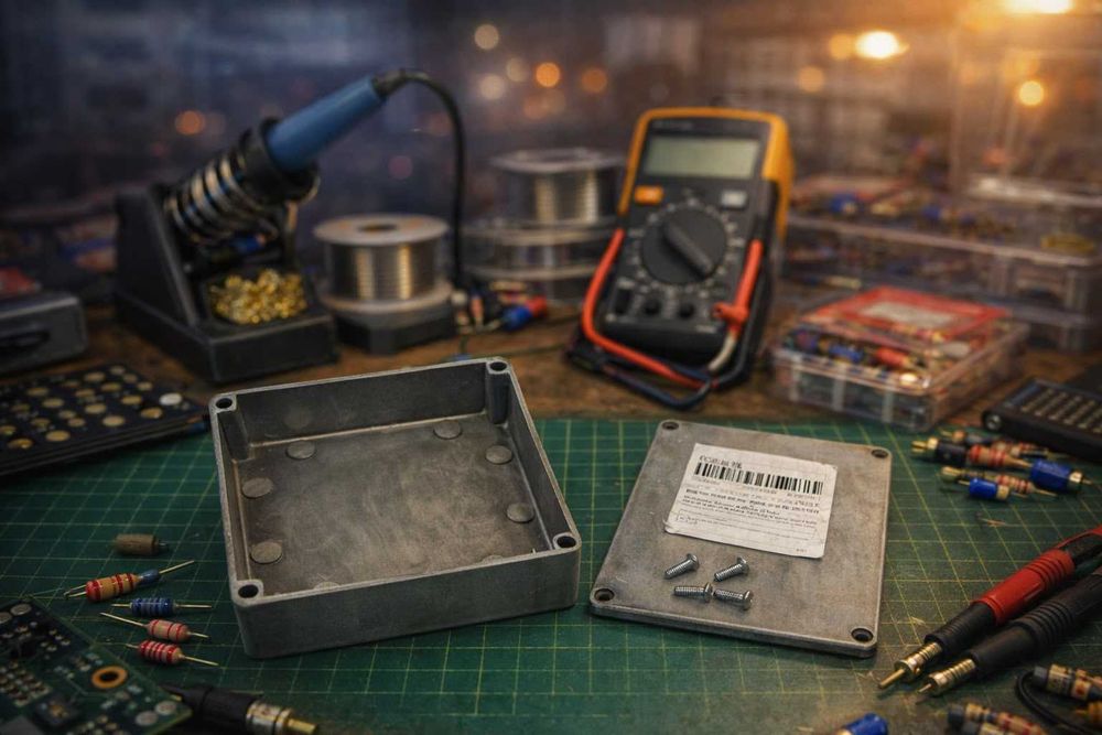 Caixa Alumínio 1590BB para Pedal de Guitarra - Novo - Envio Gratuito
