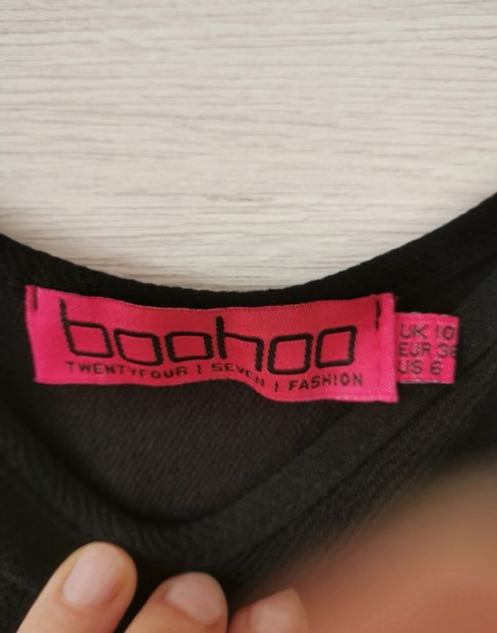 Sukienka mała czarna boohoo 34 XS mini