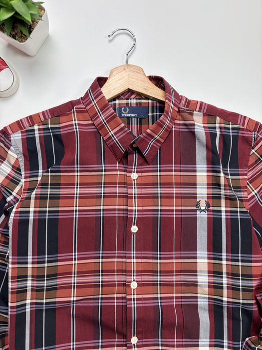 Рубашка Fred Perry England Tartan Shirt оригинал size S, M, L, XL