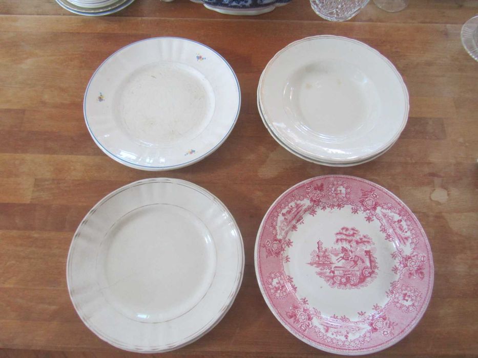 8 pratos antigos sacavém + vista alegre