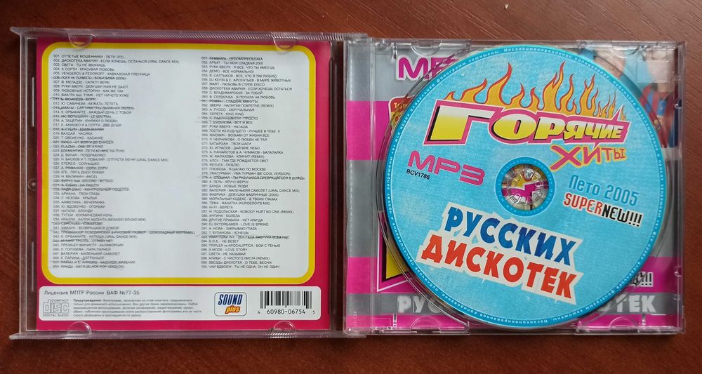 CD диск "Горячие хиты лето 2005" mp.3