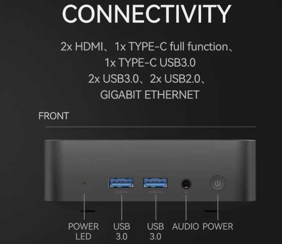 Mini PC de mesa com processador Intel Celeron N5095A