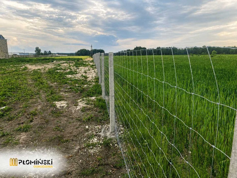 Ogrodzenie z siatki i słupka betonowego montaż transport