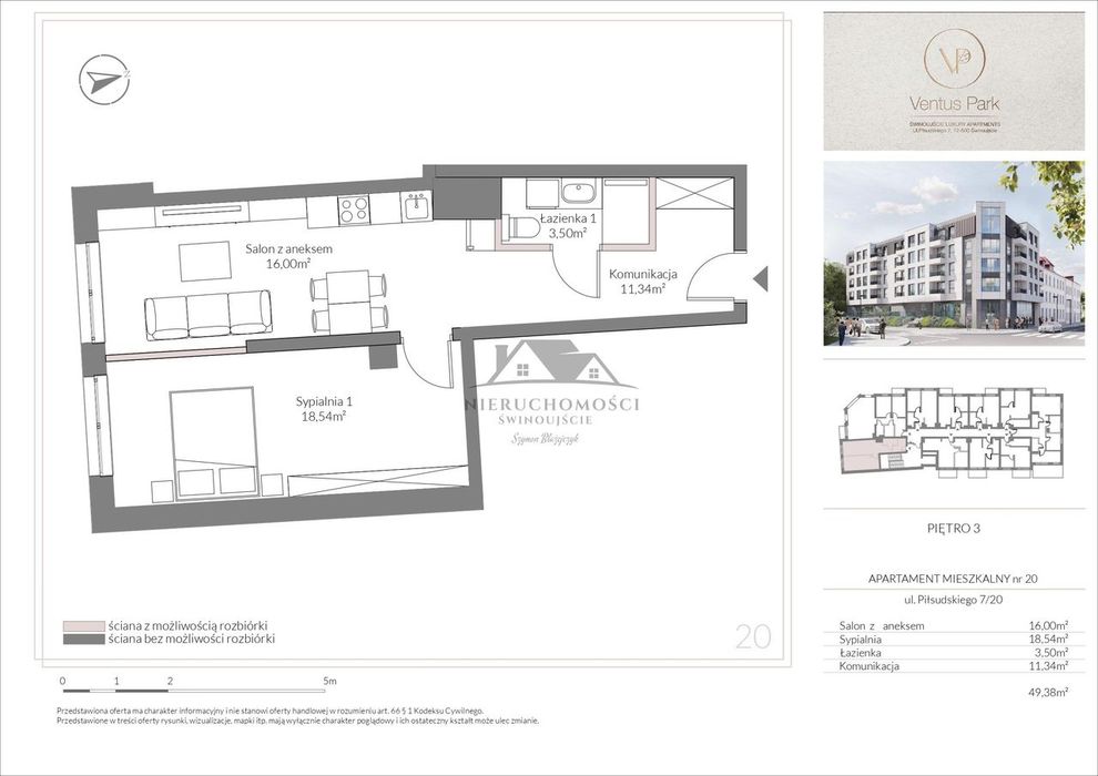 VENTUS PARK - apartament 2 pokojowy przy parku
