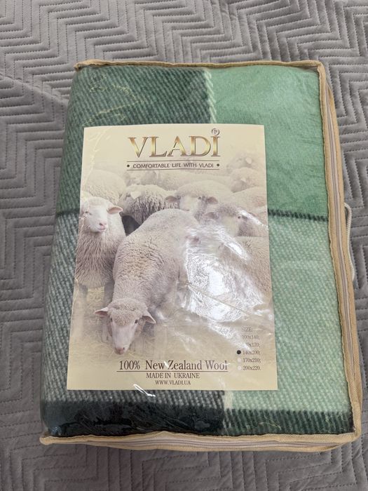 Вовняний шерстяний плед