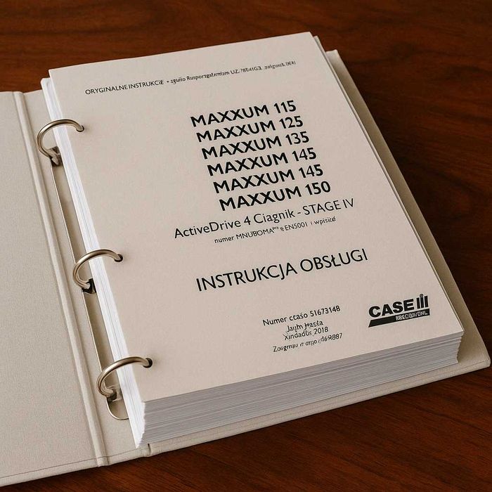 CASE MAXXUM 115,125,135,145,150 STAGE IV instrukcja obsługi po Polsku