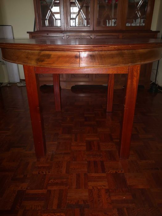 Mesa de refeição em madeira e extensível C158+40 xL125