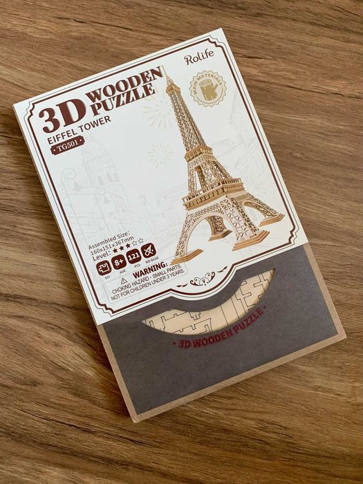 Puzzle 3D Drewniane – Wieża Eiffla (Robotime ROLIFE)