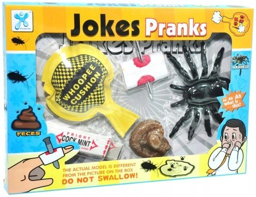 pudełko żartownisia joke box zestaw do żartów 5ele