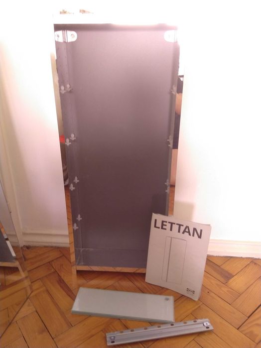 LETTAN armário espelhado casa de banho IKEA com 1 porta e prateleiras