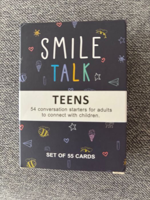 Gra karciana dla nastolatków i rodziców, smile talk, wersja angielska