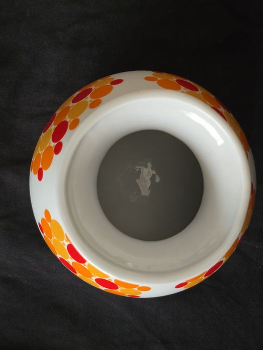 Wazon flakon kropki Chodzież lata 70 retro vintage prl