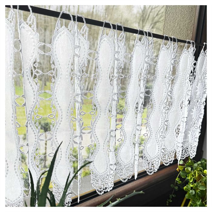 Zazdrostka Gipiura Biała Panel Firana Do pokoju Do Kuchni wys 60cm