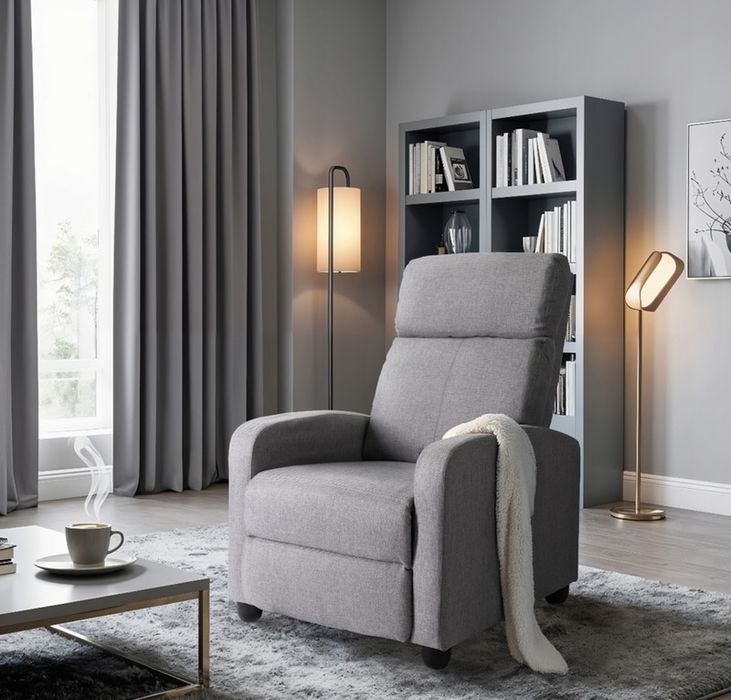 Fotel rozkladany wypoczynkowy, tapicerowany do spania