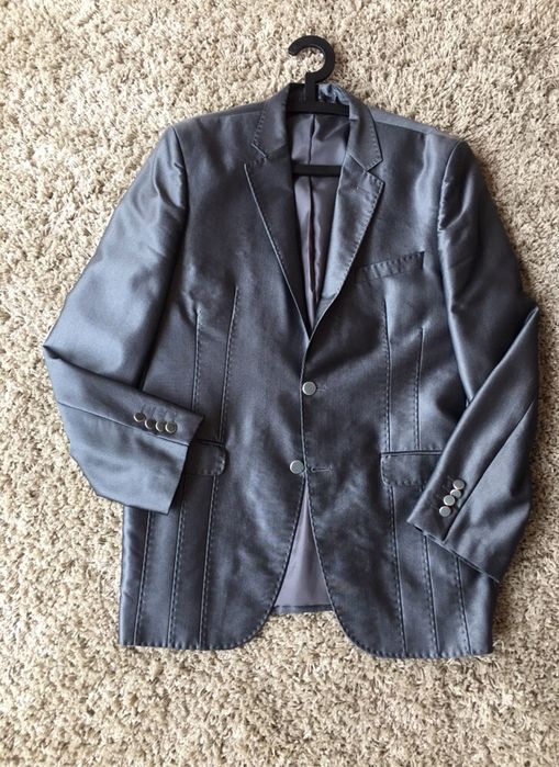 Garnitur marynarka spodnie szary L XL XXL