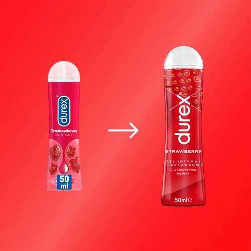 Durex żel lubrykant truskawkowy 50 ml owocowy smakowy nawilżający