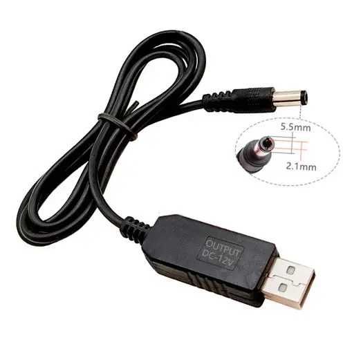 Кабель для роутера від повербанка  на 12V/ 5.5x2.1мм