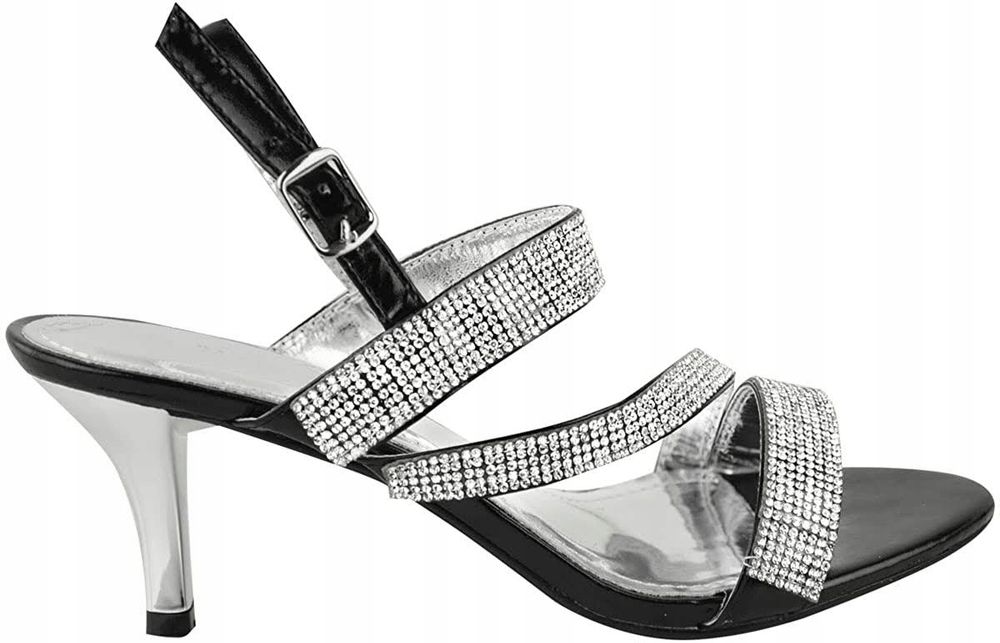 Chic damskie buty sandały z cyrkoniami 39 1s3q