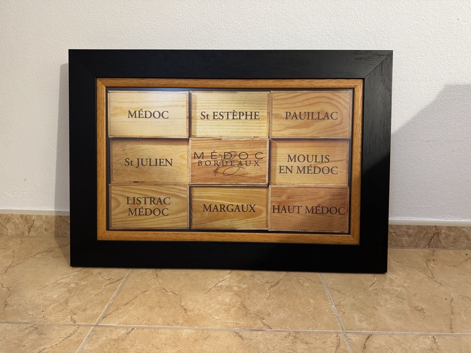 Quadro das sub-regiões viniculas de Bordeaux