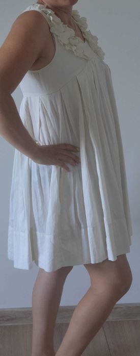 Biała letnia sukienka H&M rozm.40