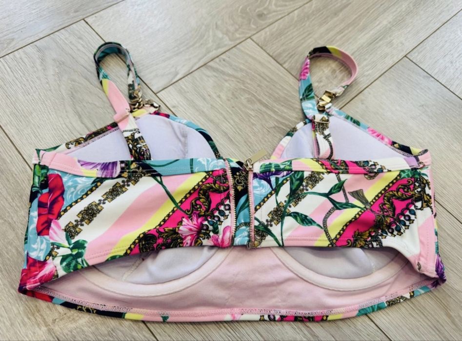 Bikini góra top łańcuszki złote kwiaty 36 DD/E Butik