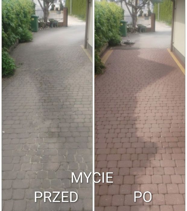 Mycie kostki brukowej