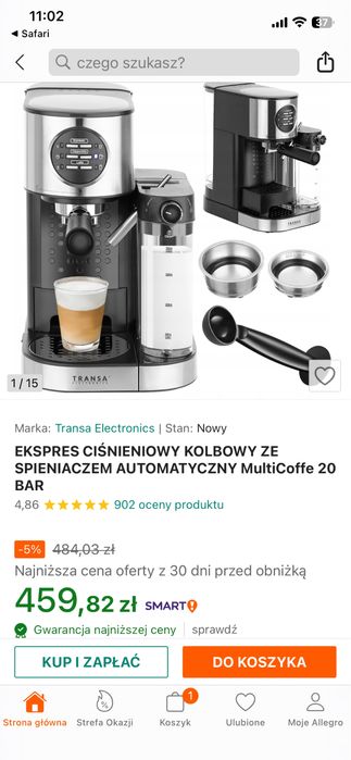 Ekspres cisnieniowy na kolbe